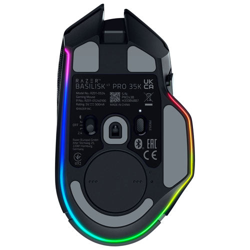 Razer | Basilisk V3 Pro 35k Optical Gaming Mouse with HyperScroll Tilt Wheel Wireless - Black | RZ01-05240100-R3U1