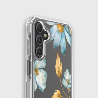 Caseco | Design Clear Case with MagSafe Samsung A16 - Blue Wildflower | ED24D4-00BW