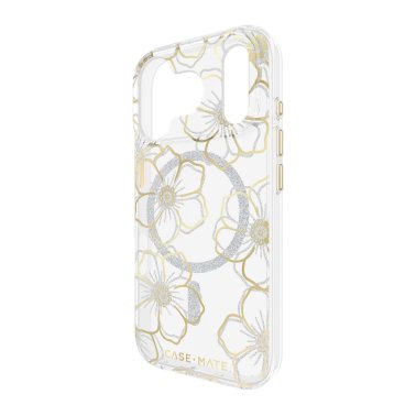 Case-Mate | Floral Gems MagSafe iPhone 17 Pro Case - Gold | CM057300