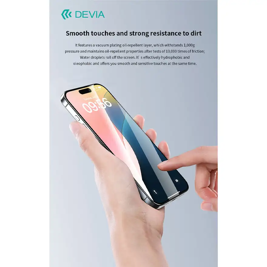 Devia | Star Series Full Screen HD Tempered Glass For iPhone 16 Plus | 6942297115507