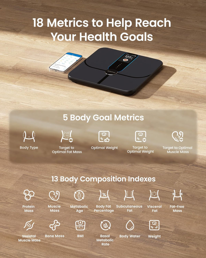 Renpho | Elis Nova Smart Body Scale - Black | PCA-R-A031-BK