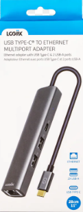 LOGiiX | Multiport Slim Hub - USB-C to 2x USB-A - Graphite Grey | LGX-13541