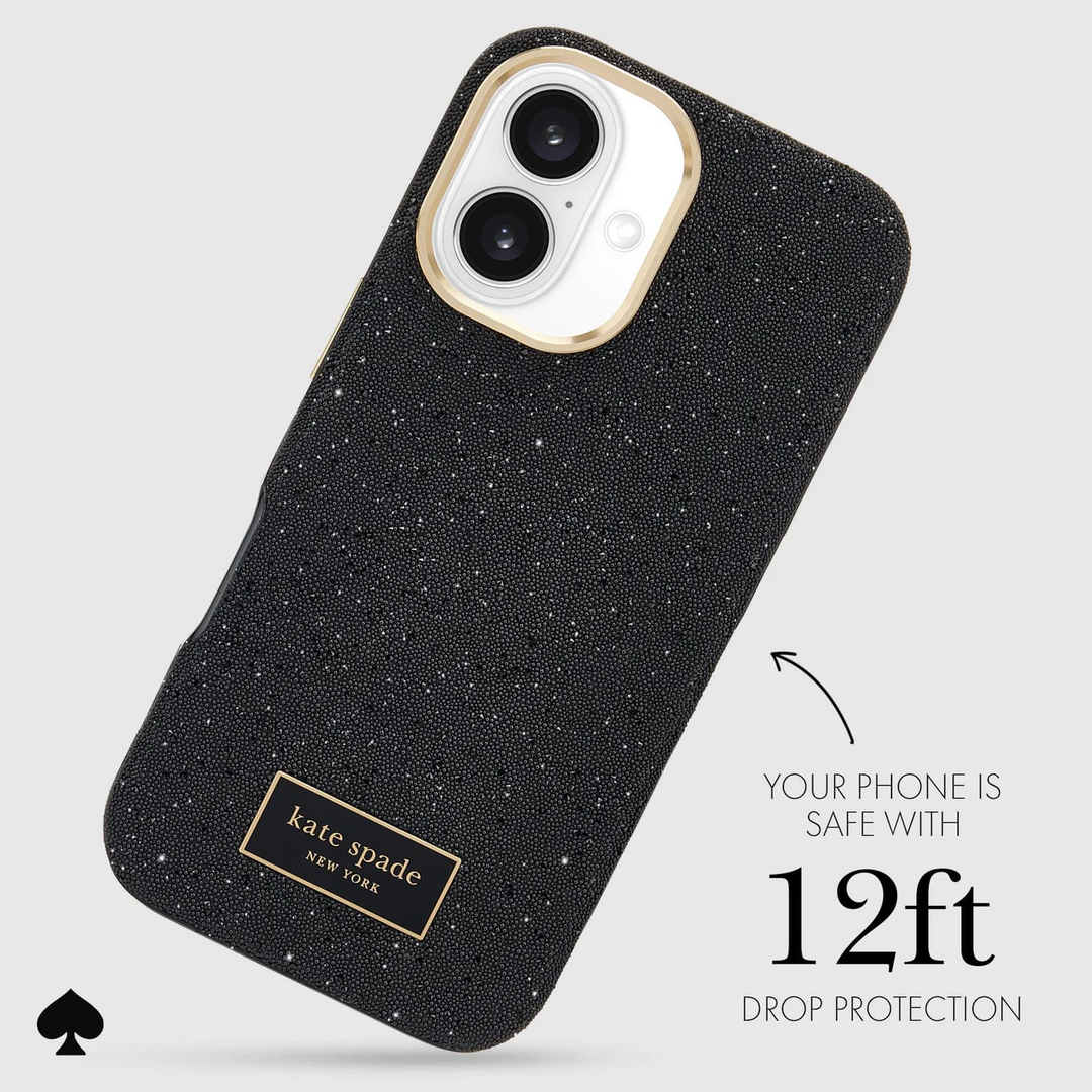 Kate Spade Crystal Pave MagSafe Case iPhone 16 Nightfall 15-13249