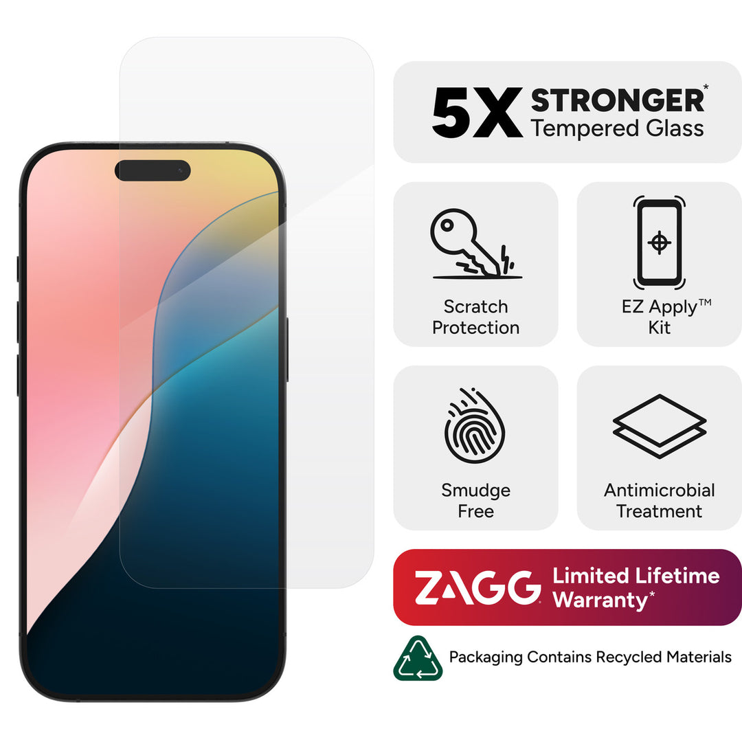 ZAGG | InvisibleShield Glass Elite VisionGuard for iPhone 16 Pro - Clear | IS-200114944