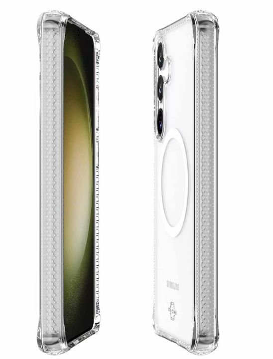 ITSKINS | Hybrid_R Case Compatible w/MagSafe for Samsung Galaxy S25+ - Clear | 120-9164