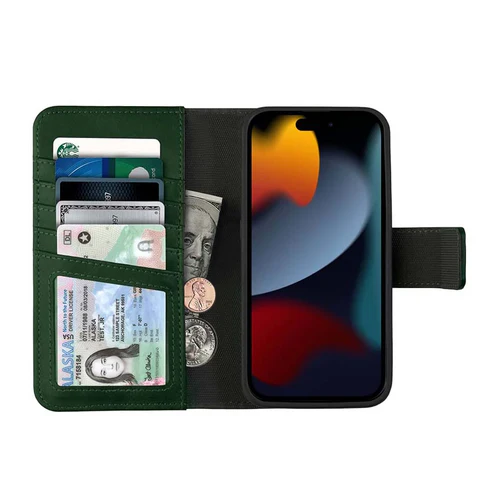 Caseco | 5th Ave Wallet Case with MagSafe iPhone 16 Pro Max - Green | C31C8-10