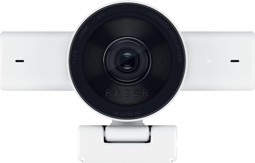 Razer | Kiyo V2 Streaming Webcam: 4K 30 FPS, 1080p 60 FPS AI Powered Auto-Framing Built-in Microphone - White | RZ19-05370200-R3U1