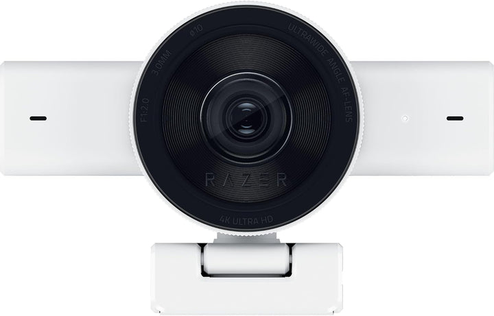 Razer | Kiyo V2 Streaming Webcam: 4K 30 FPS, 1080p 60 FPS AI Powered Auto-Framing Built-in Microphone - White | RZ19-05370200-R3U1