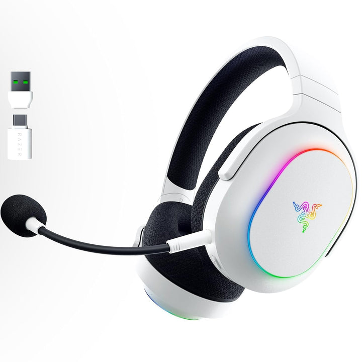 Razer | Barracuda X Chroma Wireless Gaming Headset 2.4 Chroma RGB 40mm Cardioid Mic for PC, Mac, PS5, Switch 2, Smartphone - White | RZ04-05220200-R3U1