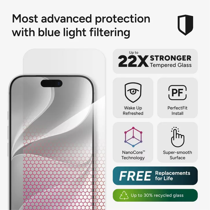 ZAGG | InvisibleShield Glass XTR6 iPhone 18 Pro /17 Pro  Screen Protector | 200122068