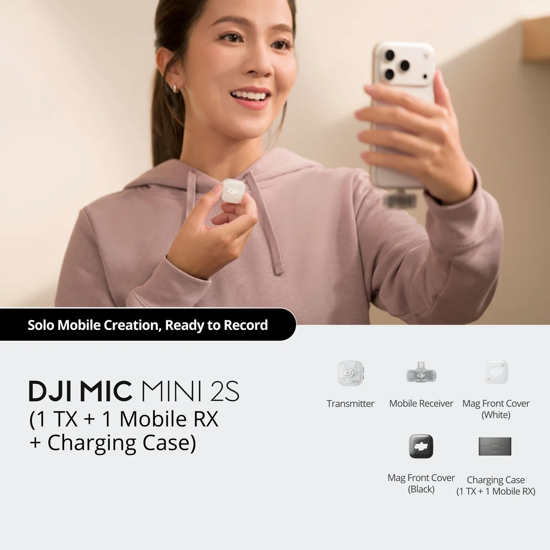 DJI | Mic Mini 2S (1 TX + 1 Mobile RX + Charging Case) | CP.RN.00000559.01