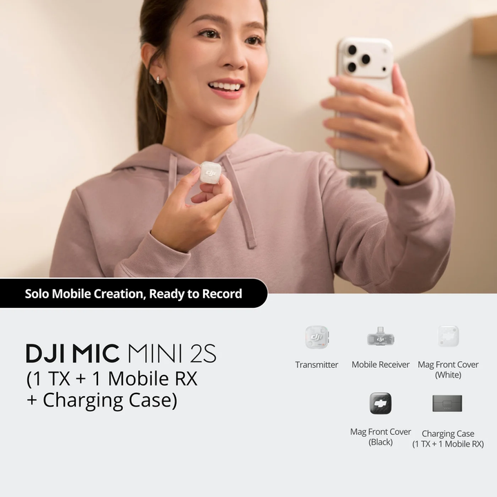 DJI | Mic Mini 2S (1 TX + 1 Mobile RX + Charging Case) | CP.RN.00000559.01