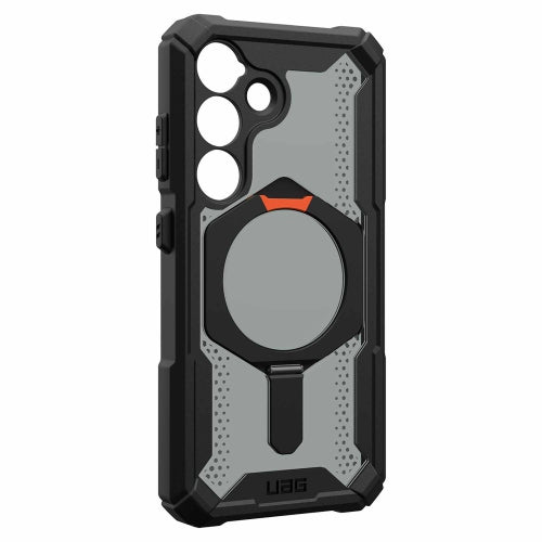 UAG | Plasma XTE Rugged Kickstand Case w/Magnet for Samsung Galaxy S25 - Black / Orange | 120-9124