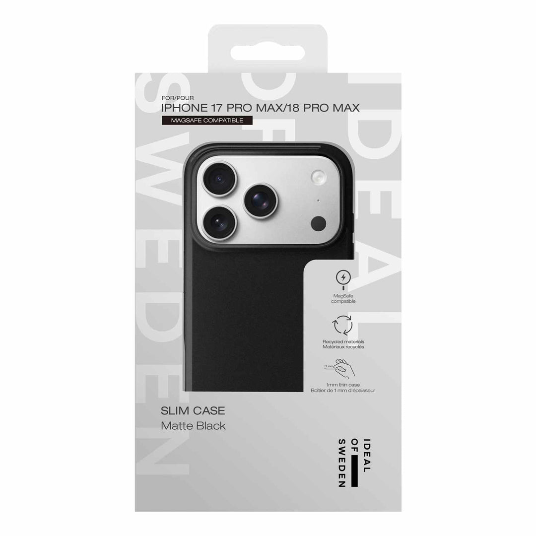 Ideal of Sweden | Slim MagSafe Case for iPhone 18 Pro Max/17 Pro Max - Matte Black | IDSLCMSI2667P28