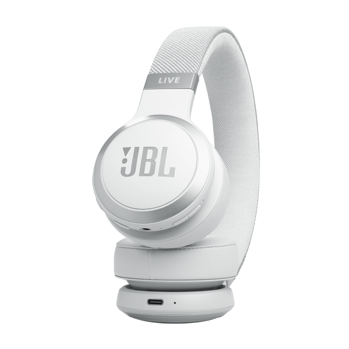 JBL | Live 670NC Wireless On-Ear True Adaptive Headphones - White | JBLLIVE670NCWHTAM PROMO ENDS NED