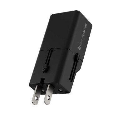 Rolling Square | 30W Pocket Travel Adapter USB-C Wall Charger - Black | TRAV30R