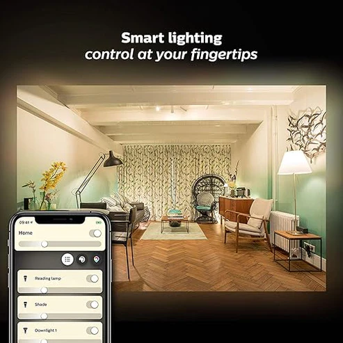 Philips Hue | Hue 10W Equivalent 60W A19 Base E26 LED Smart Bulb 4 PK - Soft White | 476985