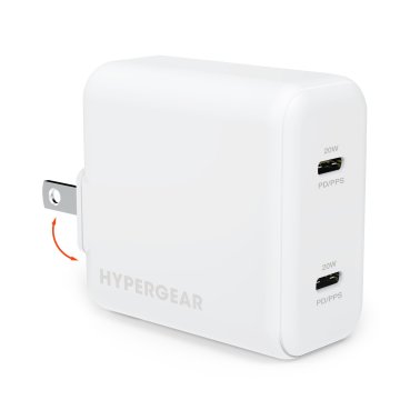 Hypergear | Dual Port USB-C PD Wall USB-C PD/PPS Wall Charger Hub 40W 20W - White LP  | 15689