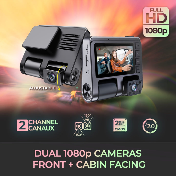 myGEKOgear | Orbit D110 1K/1K Dual Front + In Cabin View Dash Cam - Black | 15-12817