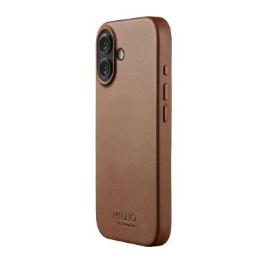 Mujjo | Full Leather w/MagSafe iPhone 17 Case - Tan | MUJJO-CL-060-TN