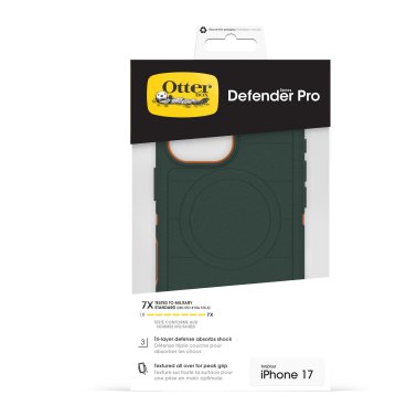 OtterBox | Defender Pro w/MagSafe iPhone 17 + Camera Control Case - Green Intrigue | 77-98411