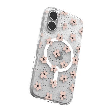 ZAGG | Milan Graphene Snap Case iPhone 16 - Pink Daisies | 15-13390