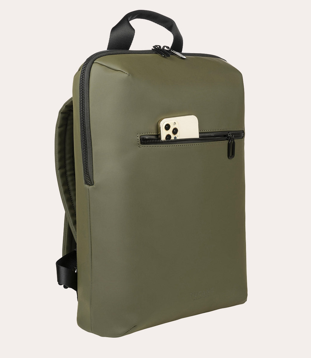 Tucano | Gommo Roll-Top Backpack for 15.6in laptops and 16in MacBook Pro - Green | BKGOMRT15-VM