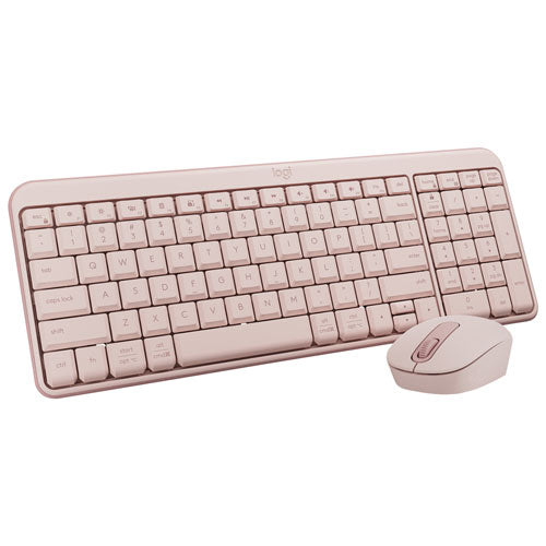 Logitech | Compact Wireless Mouse and Keyboard - Rose | MK250