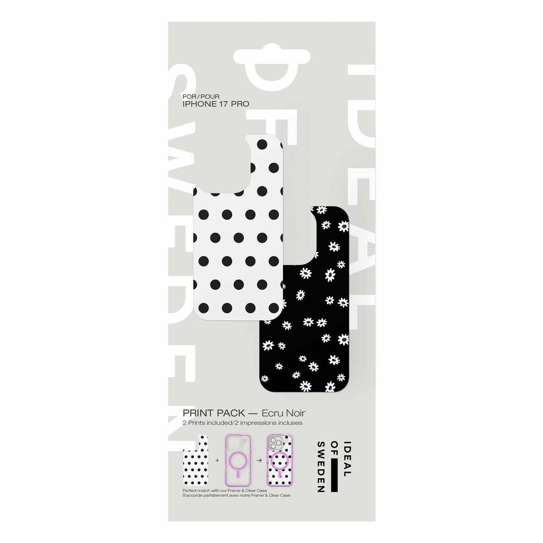 Ideal of Sweden | Print Pack iPhone 17 Air Case - Ecru Noir | IDPP07559