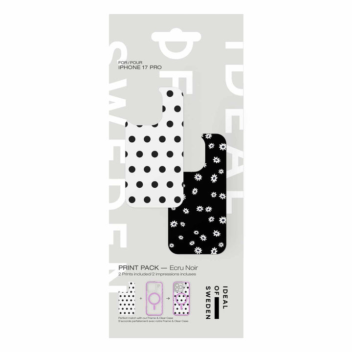 Ideal of Sweden | Print Pack iPhone 17 Air Case - Ecru Noir | IDPP07559