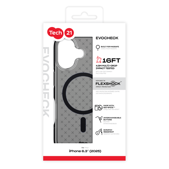 Tech21 | EvoCheck Case for iPhone 17 Air – Smokey/Black | T21-11312