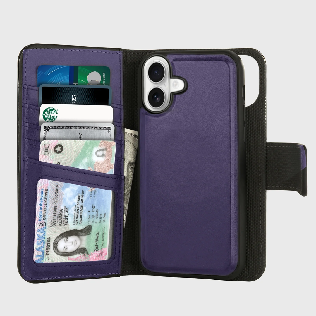Caseco | 5th Ave Wallet with MagSafe iPhone 17 Case - Purple | C31E5-11