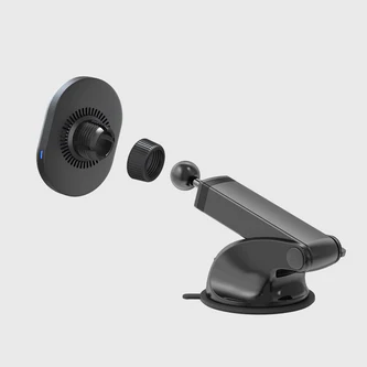 Mighty Mount | MagSafe Wireless Car Charger Suction Cup Mount (Version 2.0) - Black | M3540D