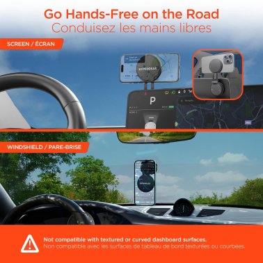 HyperGear | Mag Vac Magnetic Phone Mount with Vacuum Suction Cup Base - Black | 16348