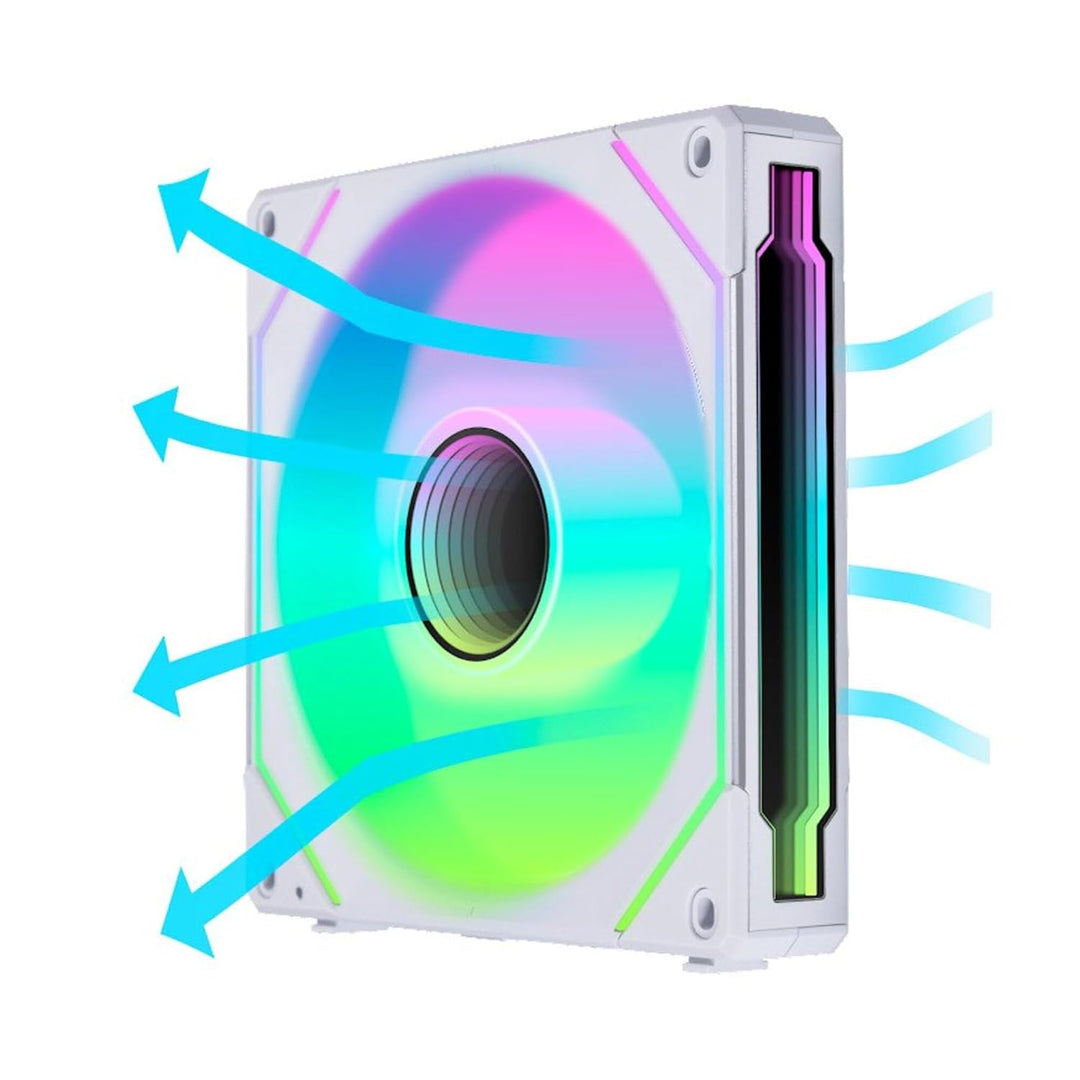 Lian-Li Fan | Reverse blade Fan FDB DC 12V & 5V Retail - White | 14RSLIN1W