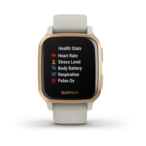 Garmin | Venu Sq GPS Music Smartwatch and Fitness Tracker with Incident Detection - Rose Gold | 010-02426-01