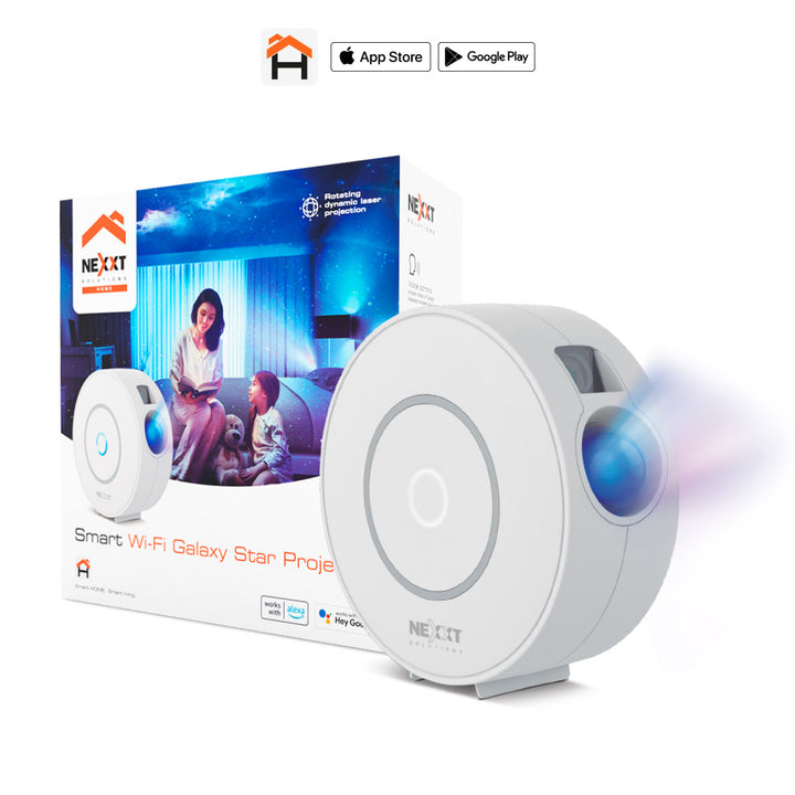 ////  Nexxt | Smart Home Wifi Galaxy Star Projector With Voice Control Alexa/Google - White | NHA-G100