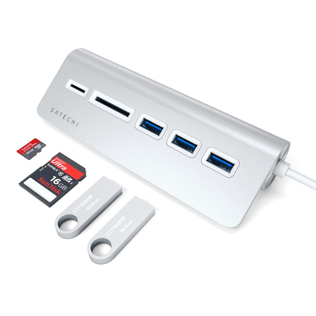 Satechi | USB A 3.0 Hub with Card Reader | ST-3HCRS