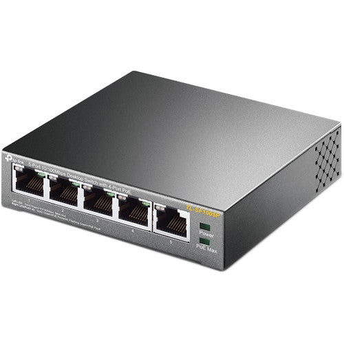 TP-Link | 5-Port 10/100Mbps Unmanaged Desktop Switch with 4-Port PoE | TL-SF1005P