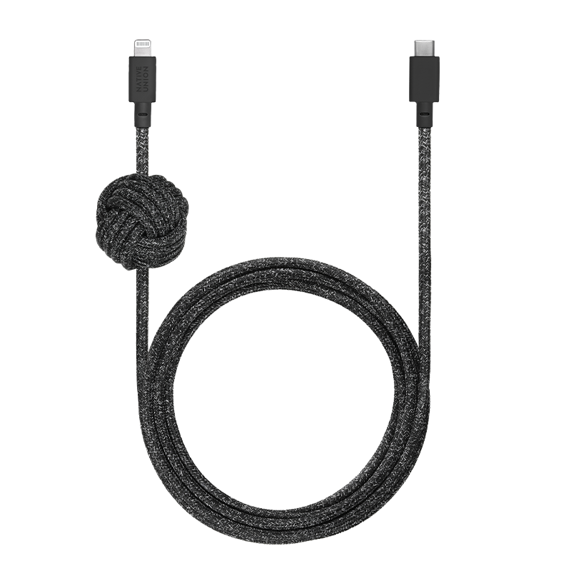 Native Union | USB-C to Lightning - Night Cable 3M / FT10 - Cosmos Black | NCABLE-CL-CS-BK-NP