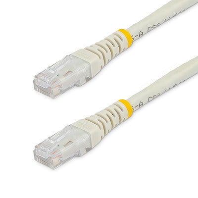 Startech | Cat6 Molded Ethernet Cable (650mhz 100w Poe Rj45 Utp) - 3 Ft - White | C6PATCH3WH