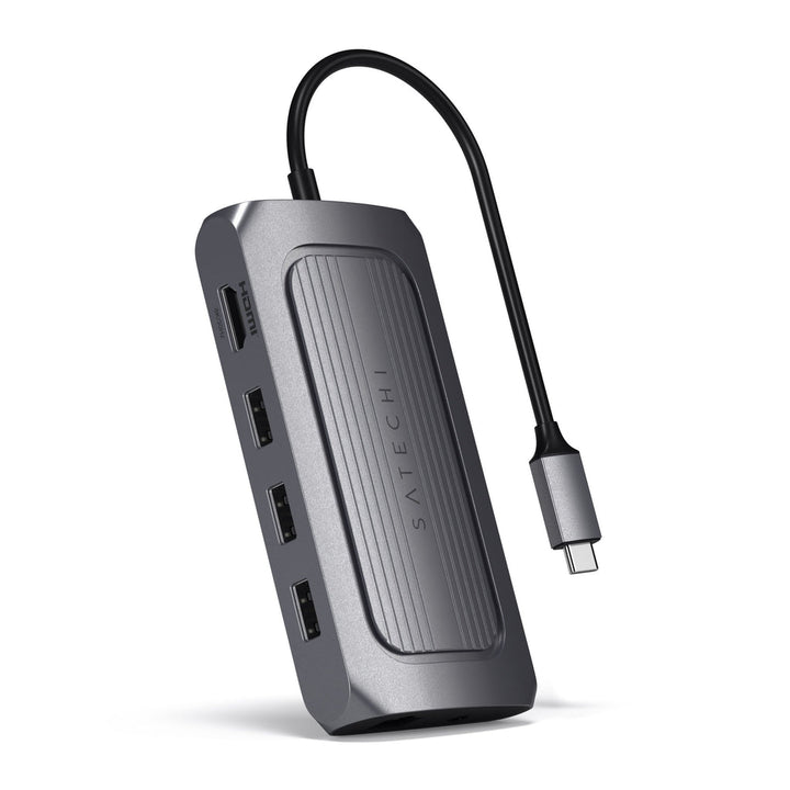 Satechi | USB-4 Multiport Adapter with 8K HDMI - Space Gray | ST-U4MA3M