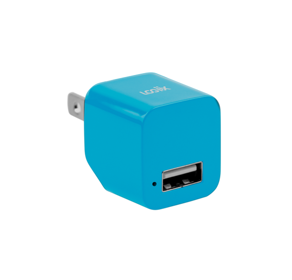 LOGiiX | Power Cube Mini 1A/5W AC Wall Charger - Blue | LGX-12889