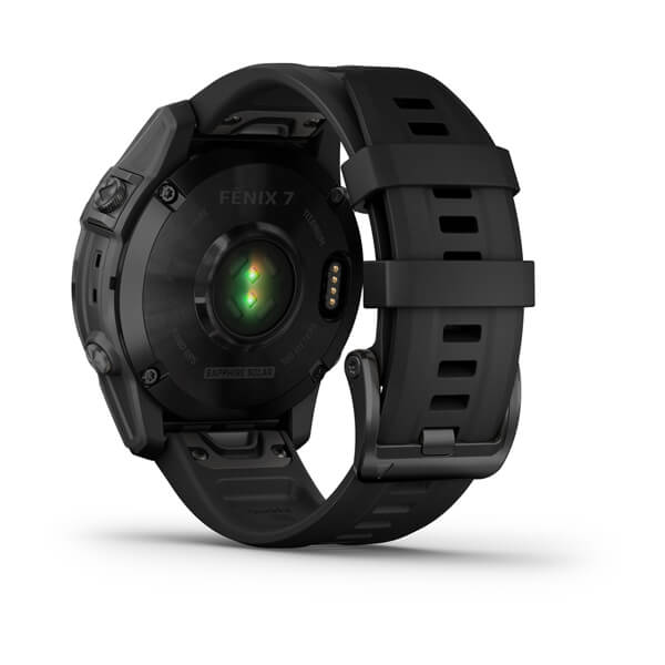 Garmin | Fenix 7 Black DLC Titanium with Black Band (Large) - Sapphire Solar Edition Smartwatch | 010-02540-34