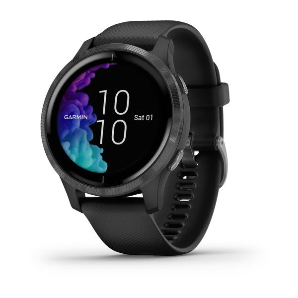 Garmin | Venu GPS Smartwatch and Fitness Tracker with Incident Detection - Black | 010-02173-11