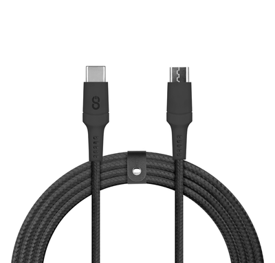LOGiiX | Piston Connect Braid USB-C to Micro-USB 1.5M 5FT - Black | LGX-13337