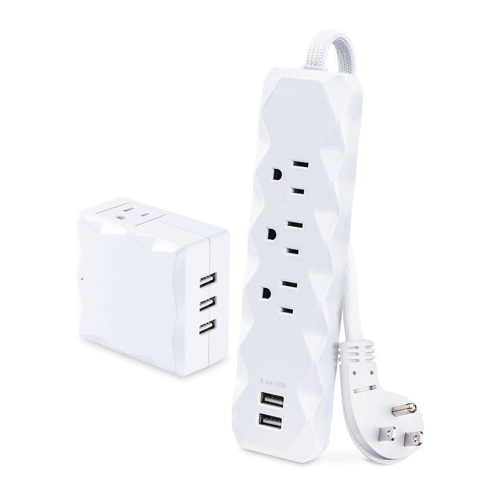 CyberPower | Surge Protector Power Strips 3 Outlets / 3Ft | MP1070WS