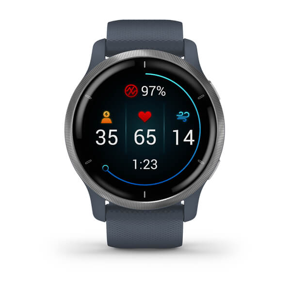 Garmin | Venu 2 GPS Smartwatch - Granite Blue | 010-02430-00