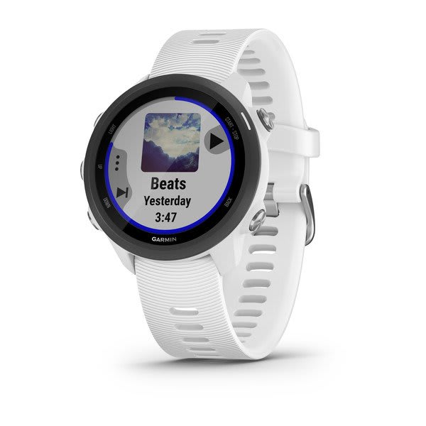 Garmin | Forerunner 245 GPS Music Running Smartwatch and Fitness Tracker - White | 010-02120-21