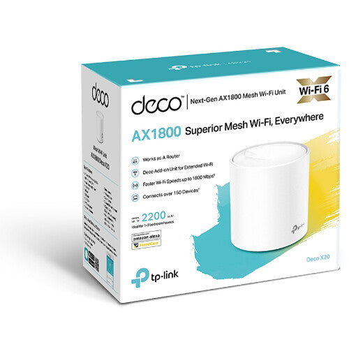 TP-Link | AX1800 Wireless Whole Home Mesh Wi-Fi System 1-PACK | DECO X20(1-PACK)
